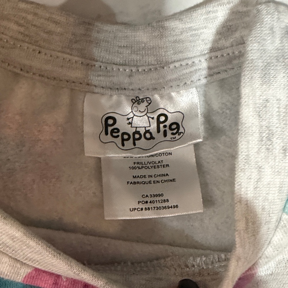 Peppa Pig Gray, Light Blue & Pink Floral Set - Picture 3 of 4